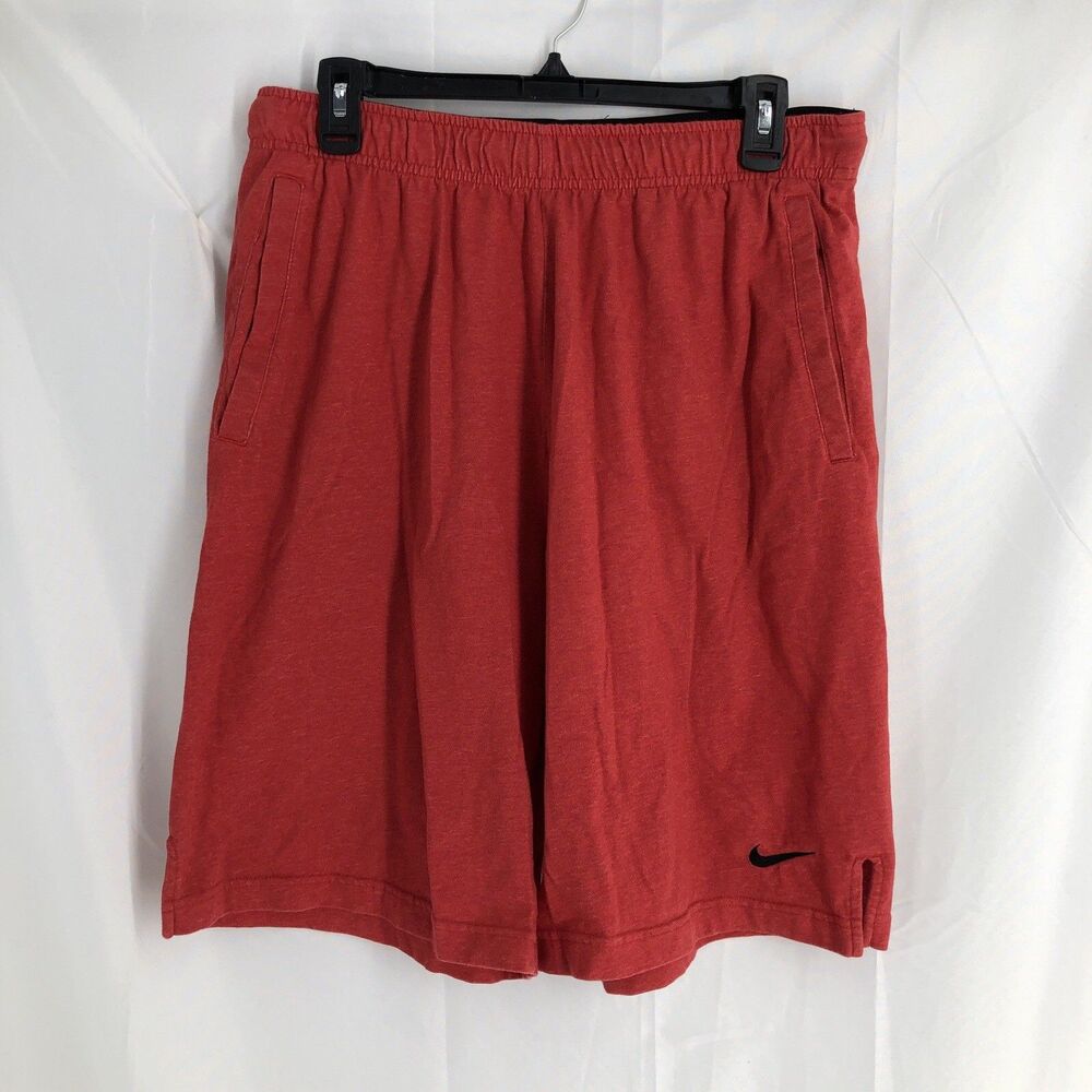 Nike Red Streetwear Cotton Polyester Shorts Size Large Tall LT